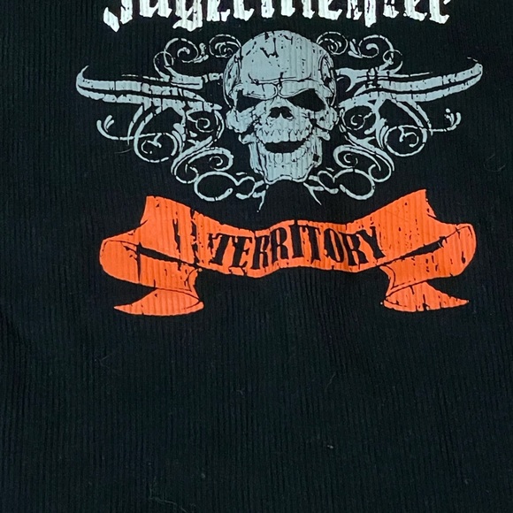 Jagermeister Tank top racer back black orange cotton size medium to large ribbed - Picture 4 of 10